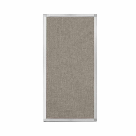 Hush Panel Configurable Cubicle Partition 2' X 4' Warm Pebble Fabric